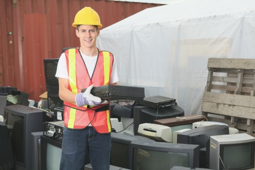 Professional furniture disposal service in action