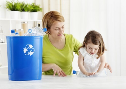 Commercial waste removal service in action